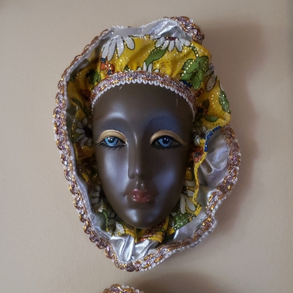 Wall Decor | 2 Porcelain Face Mask | Poshmark